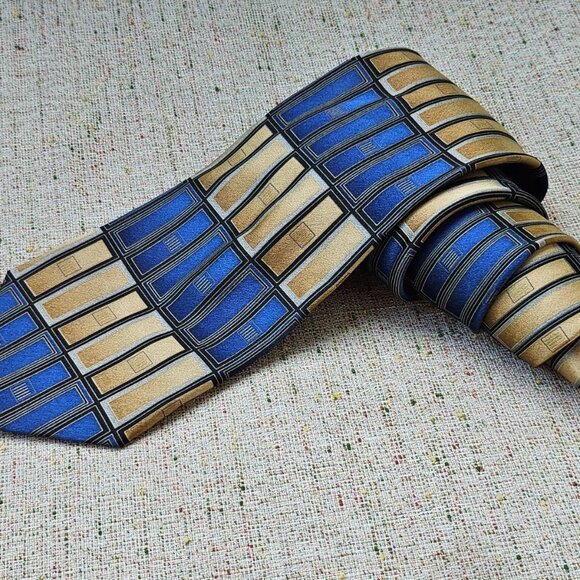 Croft and Barrow Men Tie Multi Color 100% Silk Neck Tie Classic Tie - Picture 6 of 9